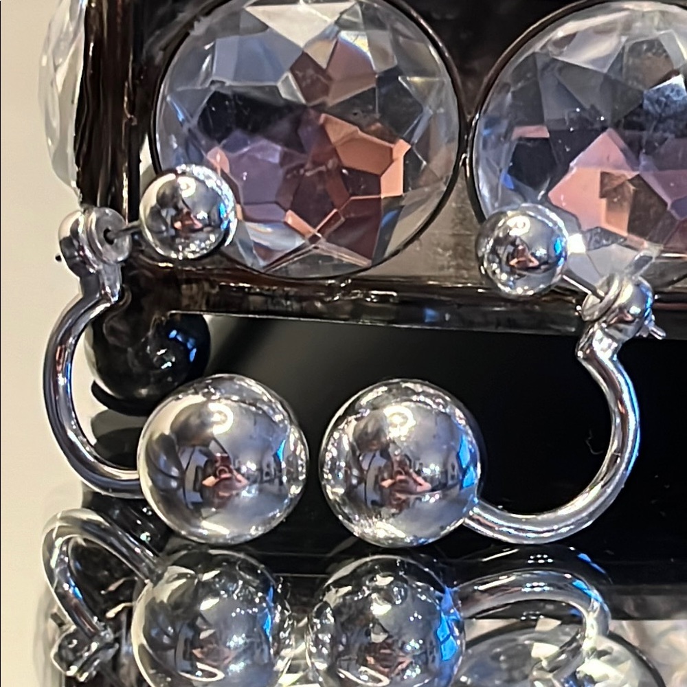 Elegant Silver ball Earrings